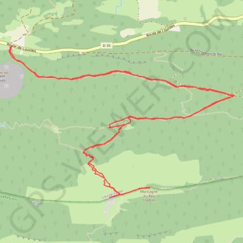 Trace GPS Montagne du Rey versant Nord, itinéraire, parcours