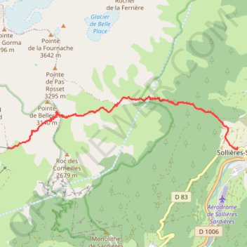 Trace GPS Col des hauts (vanoise), itinéraire, parcours