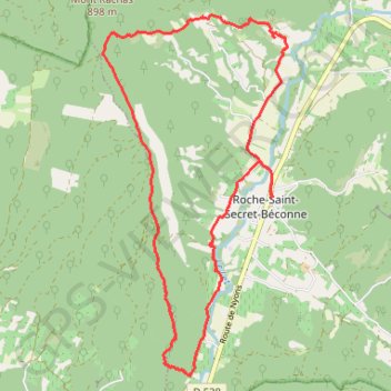 Trace GPS Crête du Rozier, itinéraire, parcours