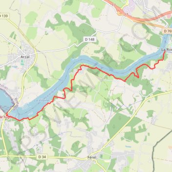 Trace GPS ARZAL/LA ROCHE BERNARD, itinéraire, parcours
