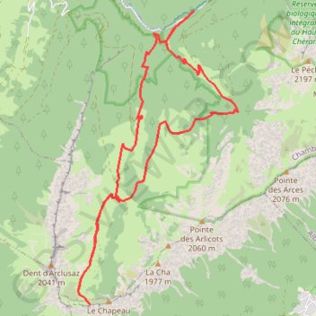 Trace GPS Col d'Arclusaz, itinéraire, parcours