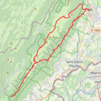 Trace GPS Haute-Chaîne du Jura, itinéraire, parcours