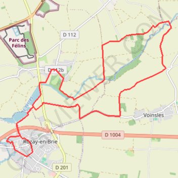 Trace GPS Rozay en Brie et la vallée de l'Yerres, itinéraire, parcours