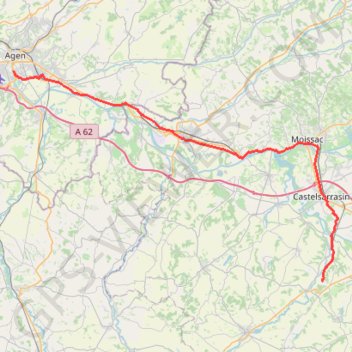Trace GPS Agen - Montain, itinéraire, parcours