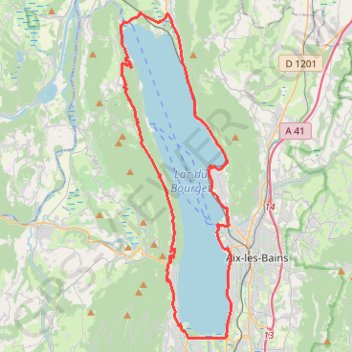 Trace GPS Tour du lac du bourget par le col du chat, itinéraire, parcours