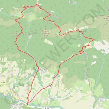 Trace GPS La Vanige par Saint-Auban-sur-Ouvèze, itinéraire, parcours