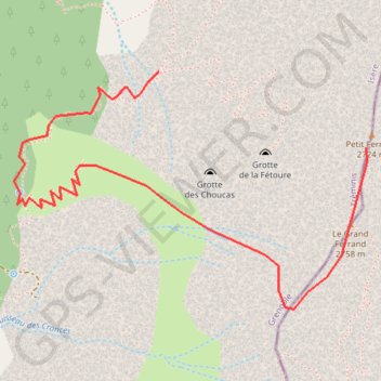 Trace GPS Grand ferrand par grotte fetoure, itinéraire, parcours