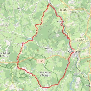 Trace GPS Boucle vélo N°42 - de la Beauze à la Creuse, itinéraire, parcours