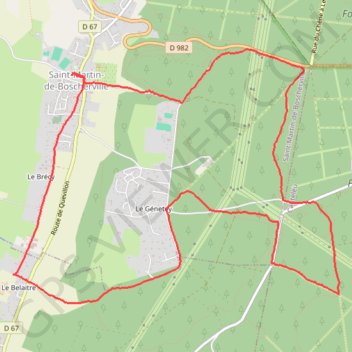 Trace GPS Bosherville, itinéraire, parcours