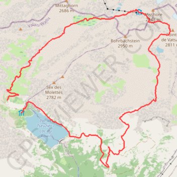 Trace GPS Tour du Wildhorn J2, itinéraire, parcours
