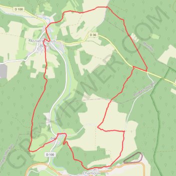 Trace GPS Asnière-sous-Bois - Chamoux, itinéraire, parcours