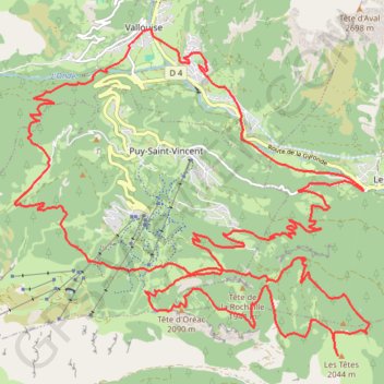Trace GPS Pousterle - Tour des têtes - Plateau d'oreac - Narreyroux, itinéraire, parcours