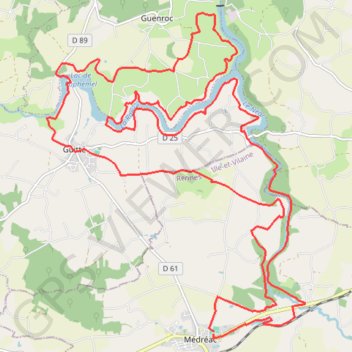 Trace GPS Medreac-Guitte, itinéraire, parcours
