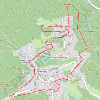 Trace GPS Circuit des Verriers - Meisenthal, itinéraire, parcours