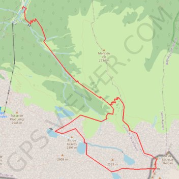 Trace GPS Pic d'Estauas depuis l'auberge du Lis, itinéraire, parcours