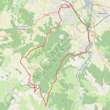 Trace GPS Brioude Saint-Just, itinéraire, parcours