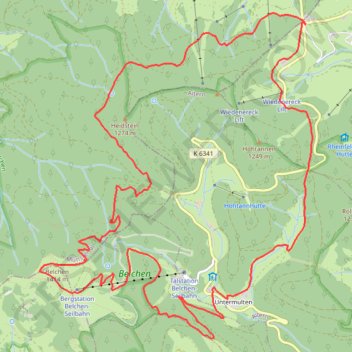 Trace GPS Forêt Noire - Tour du Belchen, itinéraire, parcours