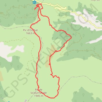 Trace GPS Pic de la Journalade en boucle, itinéraire, parcours