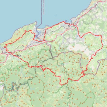 Trace GPS Saint-Pée-sur-Nivelle Cyclisme 121,69 km - 29 mars, itinéraire, parcours