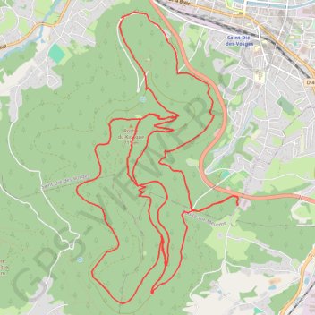 Trace GPS Le Kemberg - Saint-Dié-des-Vosges, itinéraire, parcours