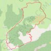 Trace GPS Mas Bourget, Gorges de Vallauris, Col de Jajène, Gorges des Amayères, itinéraire, parcours