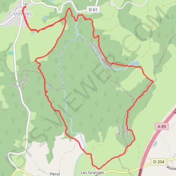 Trace GPS Randonnée dans le bois des Bauges - Cisternes-la-Forêt, itinéraire, parcours