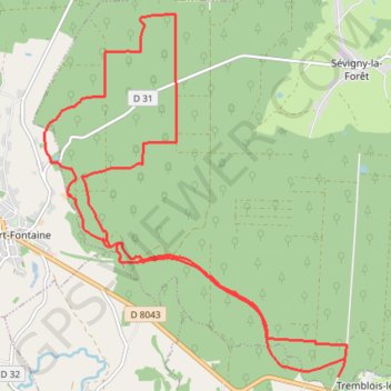 Trace GPS Forêt de Tremblois Maubert, itinéraire, parcours