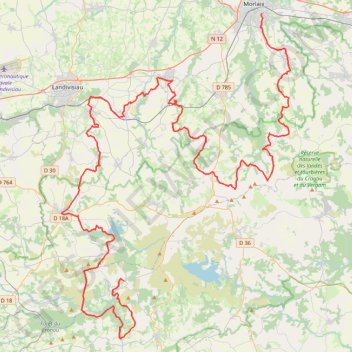 Trace GPS GR380 De Saint-Rivoal à Morlaix (Finistère), itinéraire, parcours