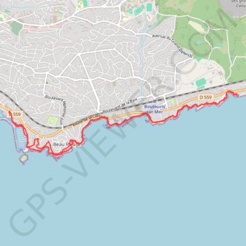Trace GPS Saint Raphaël au Dramont, itinéraire, parcours