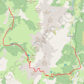 Trace GPS Le Coiro - Traversée de Lavaldens - Les Daurens, itinéraire, parcours