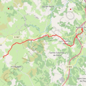 Trace GPS Première étape possible sur le chemin de Saint-Guilhem, itinéraire, parcours