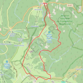Trace GPS Le sentier des Roches, itinéraire, parcours