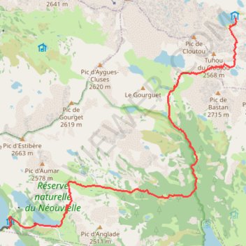 Trace GPS Orédon - Campana, itinéraire, parcours