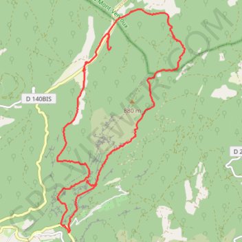Trace GPS Font Jouvale, itinéraire, parcours