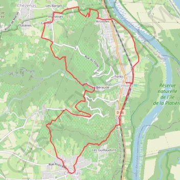 Trace GPS Contreforts de la vallée du Rhône, itinéraire, parcours