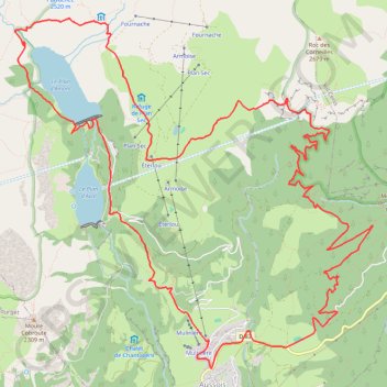 Trace GPS Aussois - Les Barrages, itinéraire, parcours
