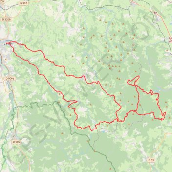 Trace GPS La Montagne Bourbonnaise, itinéraire, parcours