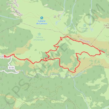 Trace GPS Col de Sonères depuis Ardengost, itinéraire, parcours