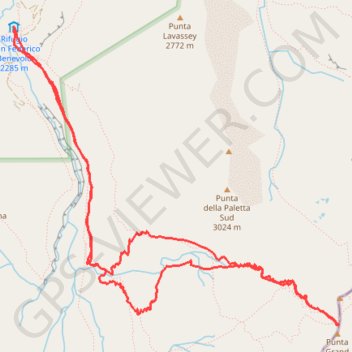 Trace GPS Col du Grand Vaudala, itinéraire, parcours