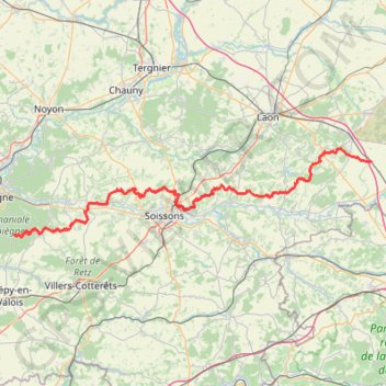 Trace GPS Amifontaine - Saint-Jean-aux-Bois, itinéraire, parcours