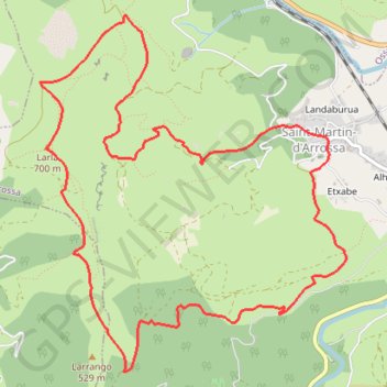 Trace GPS Le Larla en boucle depuis Saint-Martin-d'Arrossa, itinéraire, parcours