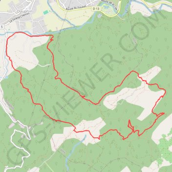 Trace GPS Dauphin - Forêt de Pelicier, itinéraire, parcours
