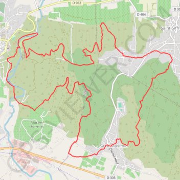 Trace GPS Saint-Maximin et la vallée d'Eure, itinéraire, parcours