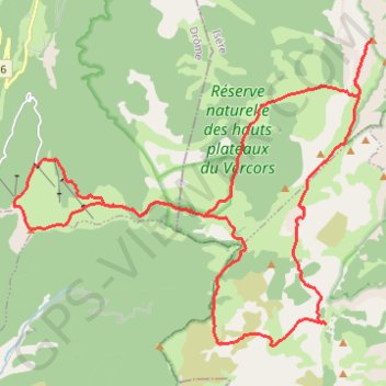 Trace GPS Col du Rousset - Pas de l'Aiguille - Pas des Bachassons - Grand Veymont, itinéraire, parcours