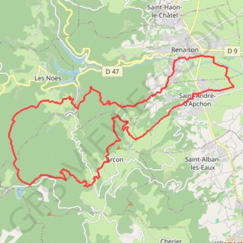 Trace GPS Randonnée des associations Renaisonnaises - Renaison, itinéraire, parcours