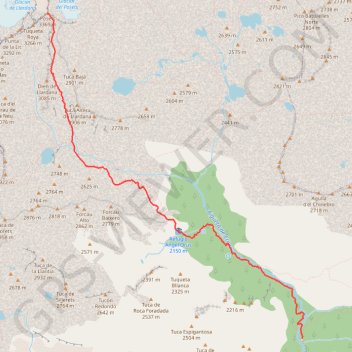 Trace GPS Les Posets par Eriste, itinéraire, parcours