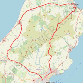 Trace GPS TT isle of Man, itinéraire, parcours