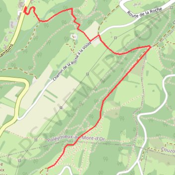 Trace GPS Le Mont Thou depuis Poleymieux-au-Mont-d'Or, itinéraire, parcours