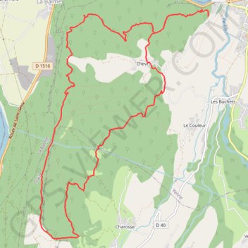 Trace GPS Balcon de Yenne et Sentier des Belvédères, itinéraire, parcours