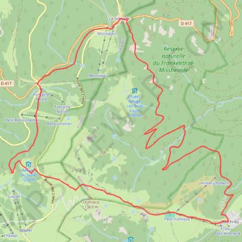 Trace GPS Sentier des Roches, itinéraire, parcours